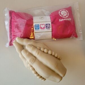 Namaste Lavender Eye Pillow & Hands W/Prayer Beads ~ Meditation  Relaxation Yoga